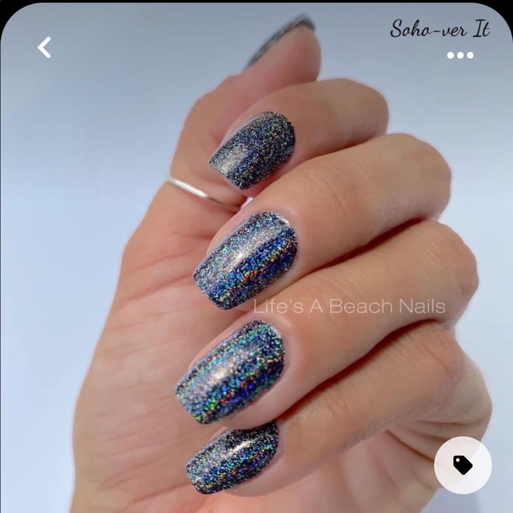 *Retired* Color Street: Soho-ver It | Black Holographic Glitter Sparkles Party - Picture 2 of 12